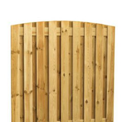 Grenen geschaafd plankenscherm 19-planks 15mm 180x180cm verticaal toog groen geïmpregneerd