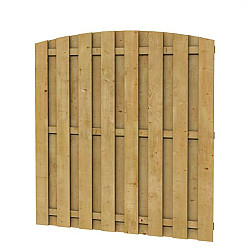 Grenen geschaafd plankenscherm 18-planks 15mm 180x164/180cm verticaal toog groen geïmpregneerd