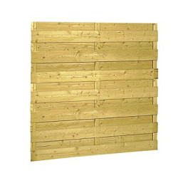 Grenen geschaafd plankenscherm 18-planks 15mm 180x180cm recht groen geïmpregneerd