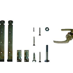 Deurbeslag t.b.v. alle plankendeuren met houten frame| incl. duimen