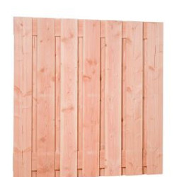Douglas fijnbezaagd plankenscherm 15-planks 19mm 180x180cm onbehandeld