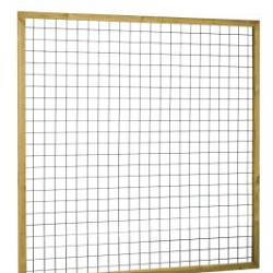 Eco gaastrellis met maas 7,5x7,5cm in grenen Raamwerk 4,5x4,5cm 180x180cm groen geïmpregneerd