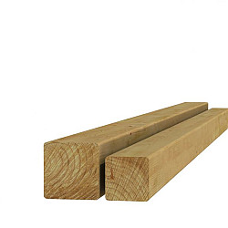 Grenen geschaafde Paal 6,8x6,8x400cm zonder diamantkop groen geïmpregneerd