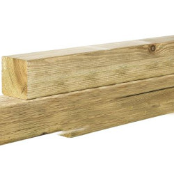 Grenen geschaafde Paal 8,8x8,8x240cm zonder diamantkop groen geïmpregneerd