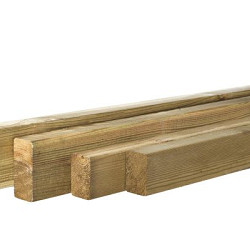 Grenen geschaafde Regel 1,9x7,0x180cm groen geïmpregneerd