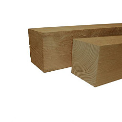 Douglas fijnbezaagde Paal 10x10x400cm groen geïmpregneerd