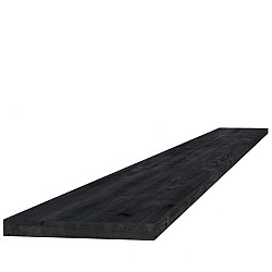 Douglas fijnbezaagde Plank 2,2x20x400cm zwart gedompeld.
