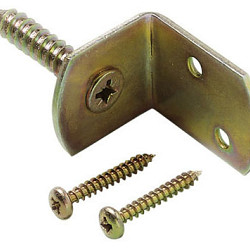 L-beslagset geel verzinkt (t.b.v. houten palen)