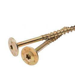 Gebintschroef 8x100mm geelverzinkt inclusief T40 bitje (25st)