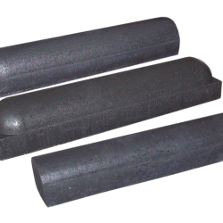 parkeer of stootband 1x rond grijs 20x17x95cm