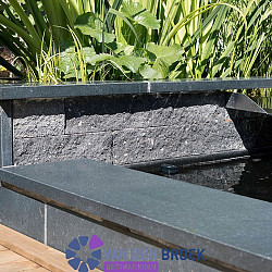Afdekplaat-Vijverrand Basalt G684 50/30x50/30x3 hoekstuk gezoet | op=op