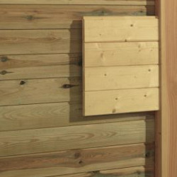 Vuren blokhutprofiel geschaafd 2,8x14,5x420cm groen geïmpregneerd