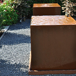 Waterblok 700x700x700mm Corten 3mm (CWB1)