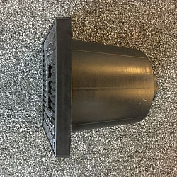 Vloerput 20x20cm met gietijzeren rooster