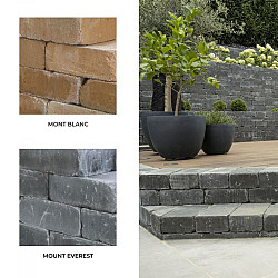 Tumbelwall getrommeld 30x20x10cm Mount Everest