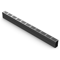 ACO SlimLine gootelement 100cm incl. designrooster aluminium grijs