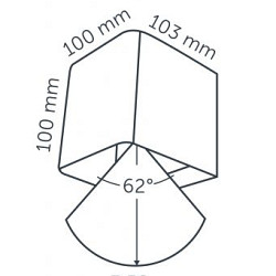 Wall ACE DOWN 100-230V CORTEN