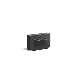 Aluminium Muur geplaatst op vijver 1000x250x600 (VM1.6.600 (incl waterval 600 + pomp))