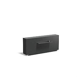 Aluminium Muur geplaatst op vijver 1500x250x600 (VM1.4.600 (incl waterval 600 + pomp))