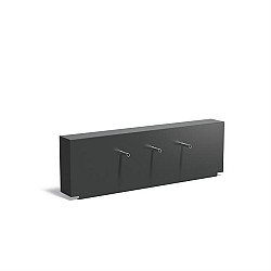 Aluminium Muur geplaatst op vijver 2000x250x600 (VM1.3.3 (incl. waterval en pomp)