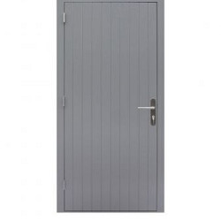 Hardhouten Enkele dichte deur Prestige linksdraaiend 109x221cm grijs gegrond