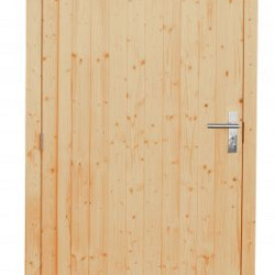 Vuren Enkele dichte deur extra breed inclusief kozijn rechtsdraaiend 112x201cm onbehandeld