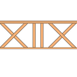 Douglas hekwerk C + kruis 278 zwart geïmpregneerd