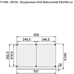 Douglasvision DHZ Buitenverblijf 530x300cm groen geïmpregneerd