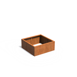 Carrez ZONDER BODEM 1000x1000x400mm Corten 2mm (CAW5.3)