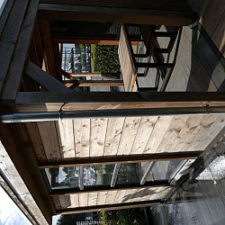 SHOWMODEL overkapping Douglas 400x350cm incl. wanden, dakkoepel en raam | OP=OP