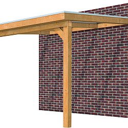 Veranda Excellent 300 Douglas 312x310cm dakplaten opaal transparant gespoten