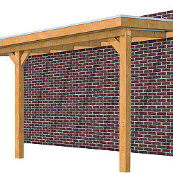 Veranda Excellent 600 Vuren 612x360cm dakplaten opaal antraciet gespoten