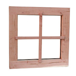Douglas vast raam Prestige met dubbelglas, 66,4x66,4 cm, onbehandeld.