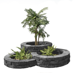 Pilestone Bloembak Rond 210x210x50cm Coal