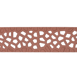 ACO Rooster Voronoï Corten coating L=500mm