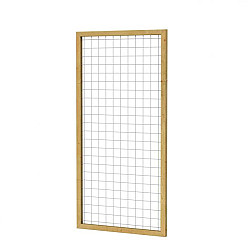 Eco gaastrellis met maas 7,5x7,5cm in grenen Raamwerk 4,5x4,5cm 90x180cm groen geïmpregneerd