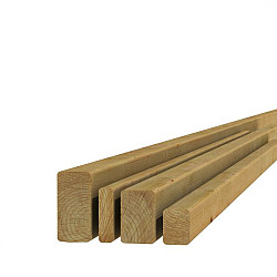 Grenen geschaafde Regel 4,4x6,8x400cm groen geïmpregneerd