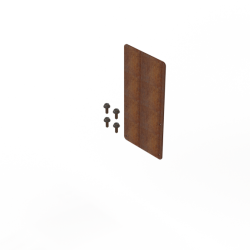 Koppelplaat Cortenstaal 16,5cm incl. 4 st. zelftappers