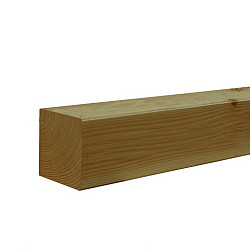 Douglas geschaafde Paal 14x14x400cm groen geïmpregneerd