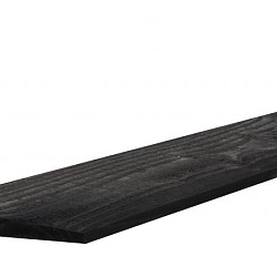 Douglas Zweeds Rabat 1 zijde geschaafd 1 zijde fijnbezaagd 1,1-2,7x19,5x500cm zwart gedompeld