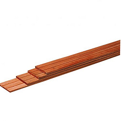 Hardhouten geschaafde plank, met V-groeven, 1,5x14,5x245cm