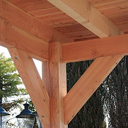 tot 30m² -  Douglas BASIC overkapping op maat, compleet geschaafd (incl. EPDM en daktrim)