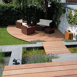 Afri-kulu 21x145mm terrasplank B-Fix glad P130 365cm