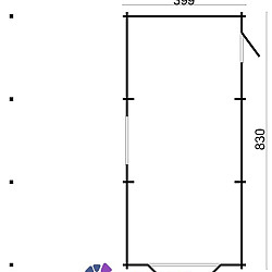 Houten Garage-Carport  Berggren 765x830cm