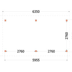 Buitenverblijf Zadeldak XL 6350x3800x3950mm (bxdxh)
