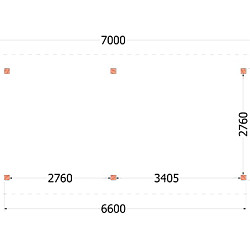 Buitenverblijf Zadeldak XL 7000x3800x3950mm (bxdxh)