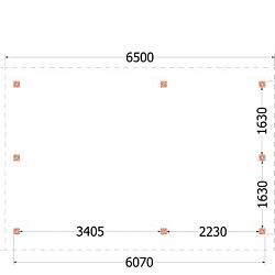 Kapschuur de Hoeve XL 6500x4400x3750mm (bxdxh) rechts