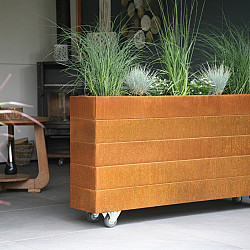 Bloembak Modulair Corten 210x90x56cm