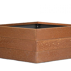 Bloembak Modulair - 60x60x42 cm Corten