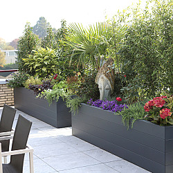 Bloembak Modulair Antraciet (RAL7016) fijnstructuur 150x150x70cm